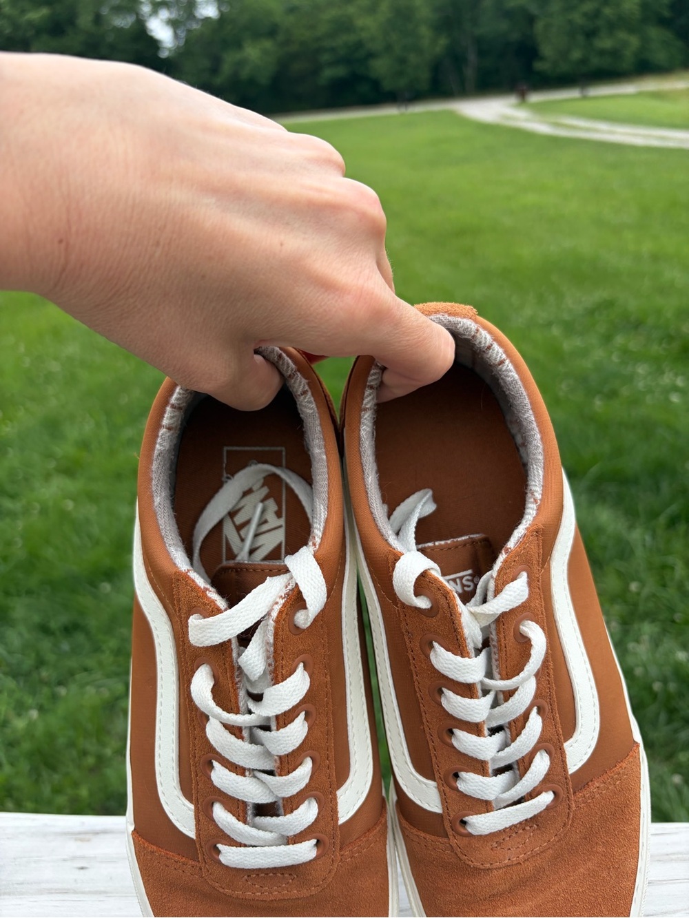 Womens Vans Ward Platform Plaid Lined Glazed Ginger Sneakers Shoes Size 8 - Picture 6 of 12